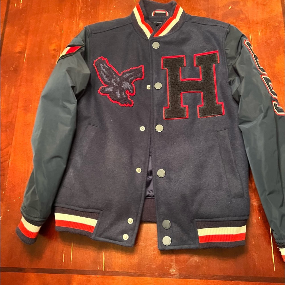 Like New,  Tommy  Hilfiger Boys letter jacket